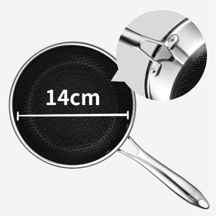 HexClad ハイブリッド ノンスティック 片手鍋 14cm / 0.95L