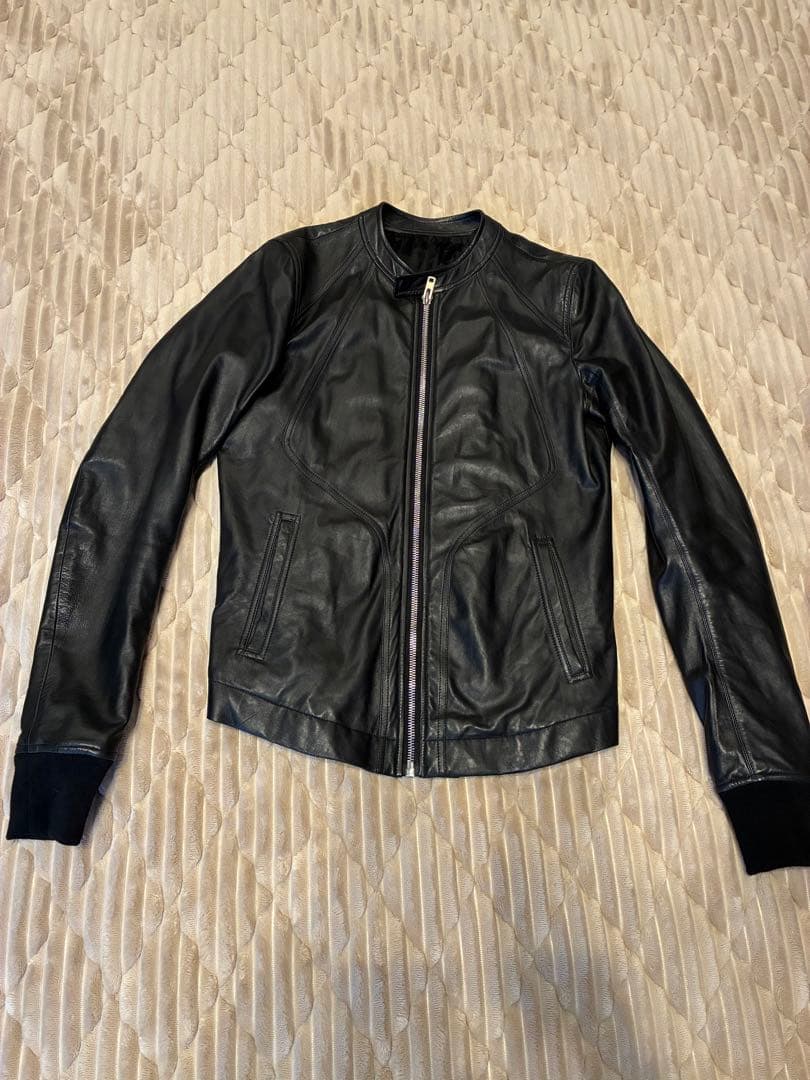 RickOwens 14SS intarsia レザージャケット Rick Owens 'Intarsia' Calf Leather Jacket (FW2014) – VILIS VINTAGE