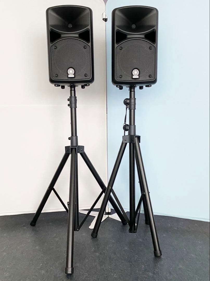 YAMAHA STAGEPAS 400BT スタンド2本セット Amazon | 【ミニスピーカースタンド+マイク 2本 セット】 YAMAHA