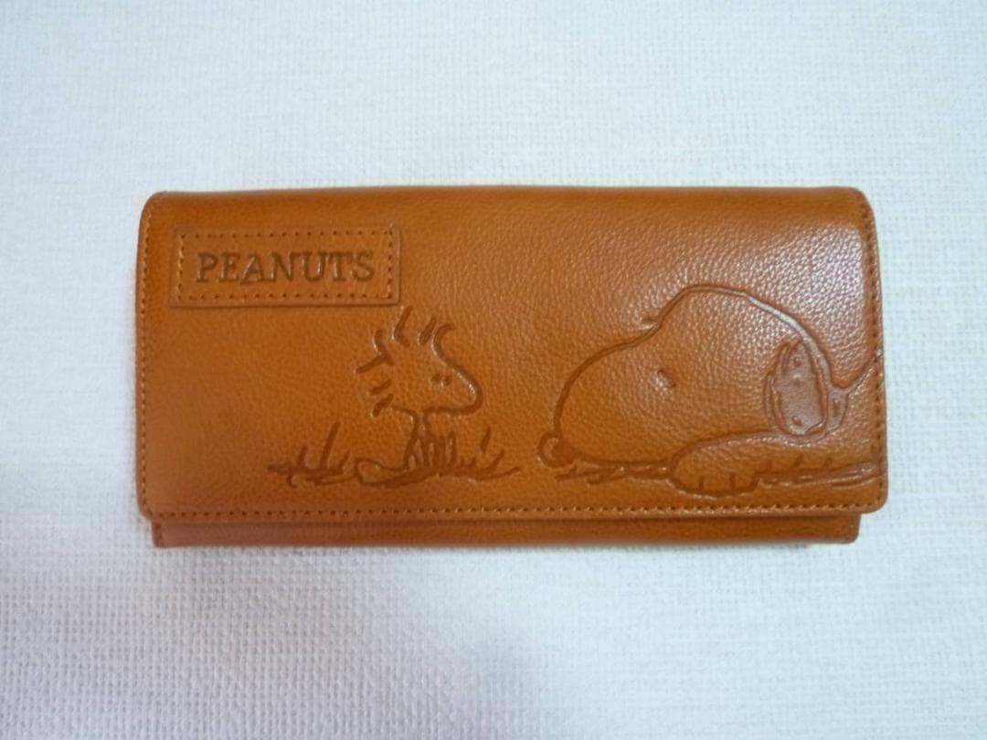 【新品】SNOOPY　カブセ長財布　 SNPY-73054 　キャメル SNOOPY（スヌーピー） 財布 長財布 レディース 本革 ながさいふ
