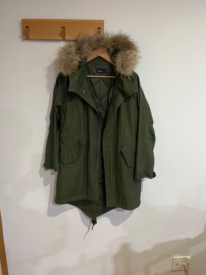 FRED PERRY フレッドペリーライナー付き モッズコート フード ファーM FRED PERRY（フレッドペリー） モッズコート ジップイン ライナー