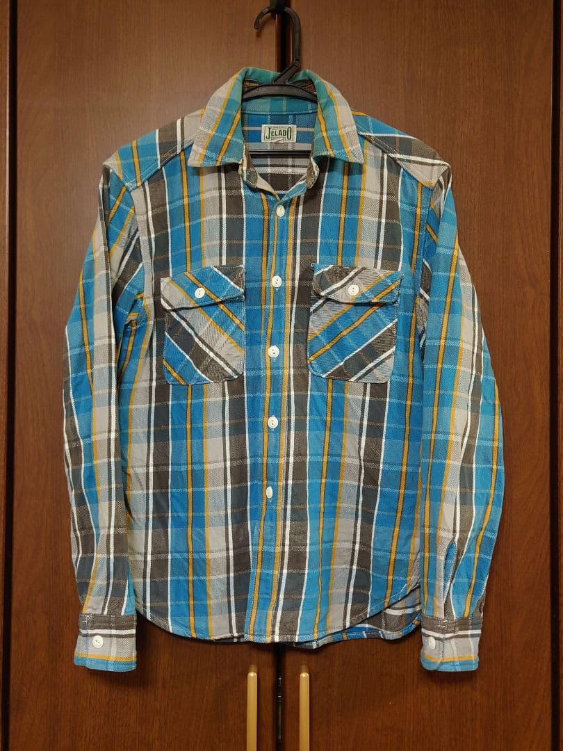 ジェラード JELADO ネルシャツ Mサイズ ショート丈 今年もネルシャツはショート丈が人気！？JELADO Union Worker Shirt