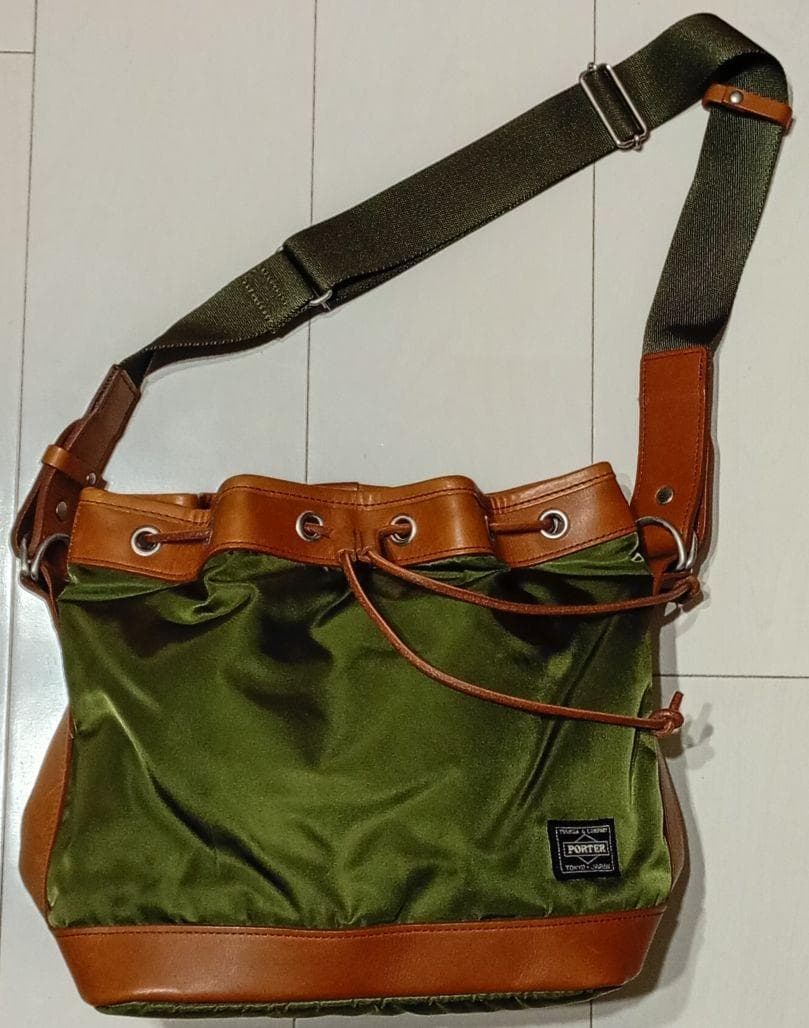 PORTER ポーター ドローストリング バッグ S カーキ PORTER ポーター シャレ ドローストリングバッグ 673-05479 メンズ