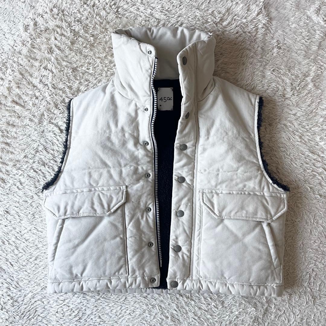 45R 極美品 サテンキルトの908オーシャンベスト 1 定価6.5万円 45R（フォーティファイブアール）の「サテンキルトの908オーシャン