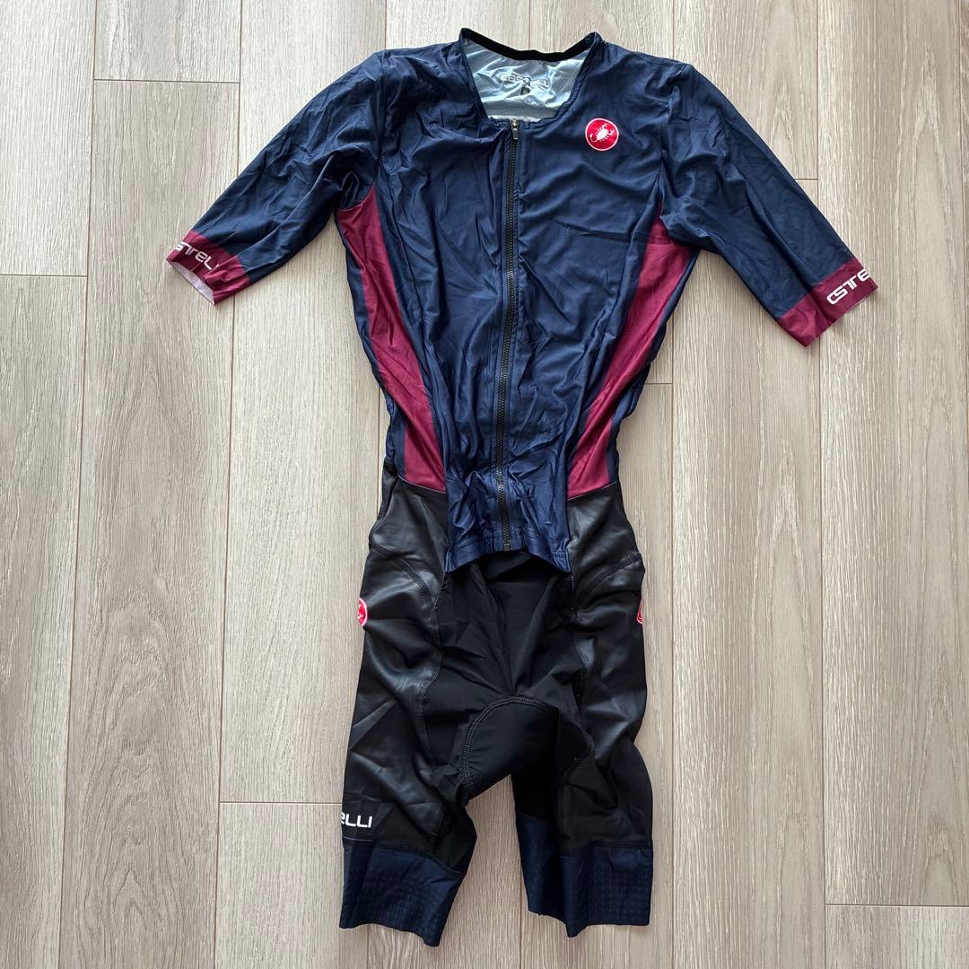 Castelli トライアスロンウェア Mサイズ ネイビー/マルーン CASTELLI FREE SPEED3 TOP トライトップ BGB/MTV | トライアスロンの