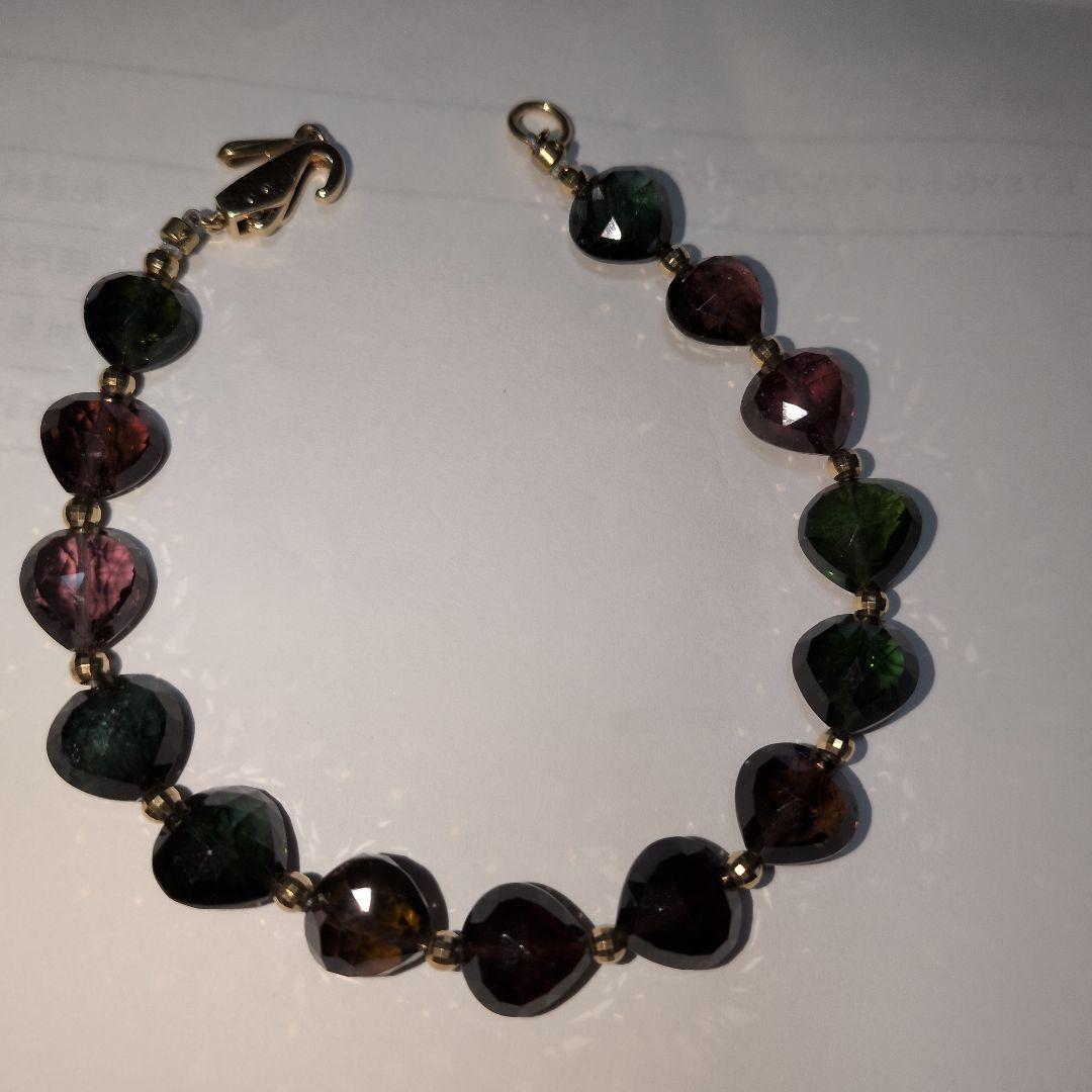 アンブローズ　トルマリン ハート型ビーズ ブレスレット 2026年最新】アンブローズ トルマリンの人気アイテム - メルカリ