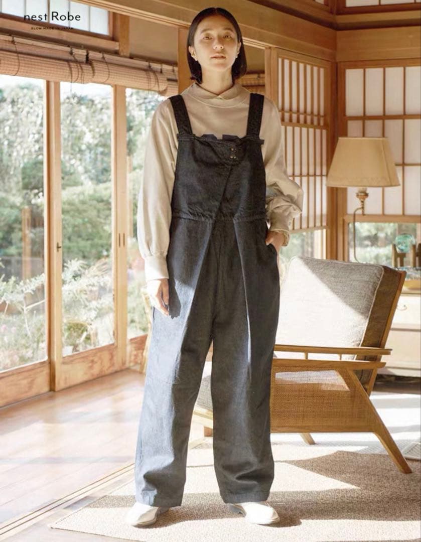 nest Robe デッキサロペット デニム オーバーオール ナチュラル 2021秋冬のHIT ITEM | ONLINE SHOP | nest Robe Shop Blog | nest Robe