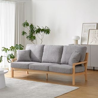 3人掛け木製フレームソファ [幅190] | 【公式】LOWYA(ロウヤ) 家具